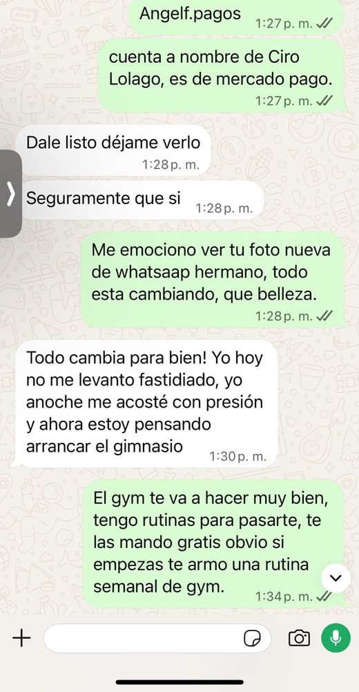 Captura de conversación real